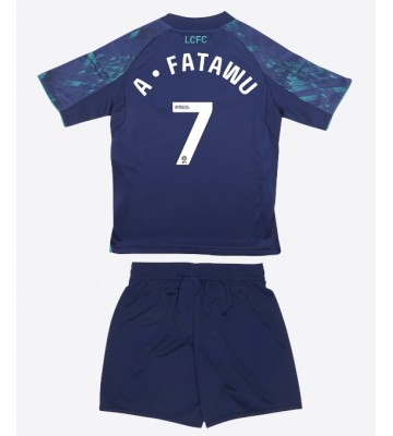 Leicester City Issahaku Fatawu #7 Replica Away Stadium Kit for Kids 2025-26 Short Sleeve (+ pants)